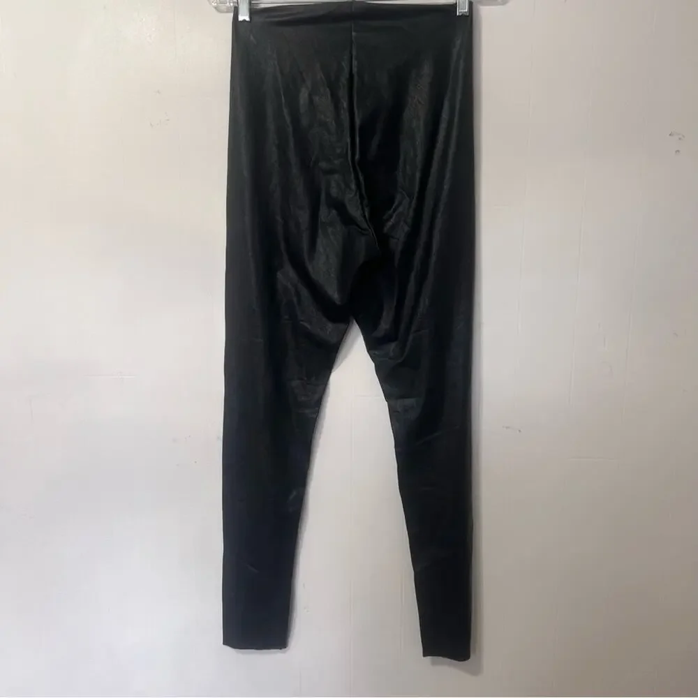 Commando Perfect Control Faux Leather High Rise Moto Legging Pants Size L